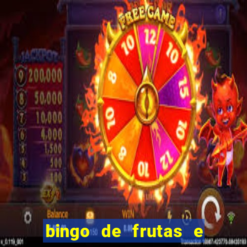 bingo de frutas e legumes para imprimir